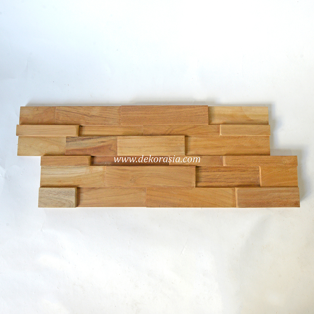 Wall Cladding Square Teak 442 Natural, Wood Panel Wall Home Decor